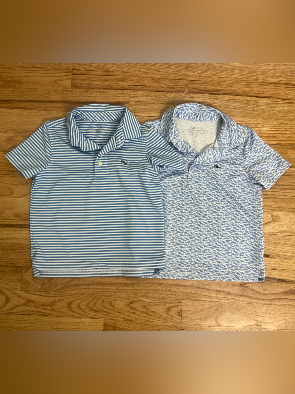 Vineyard Vines Boys' Light Blue Polo Shirts Sankaty - Short Sleeve Bundle of 2